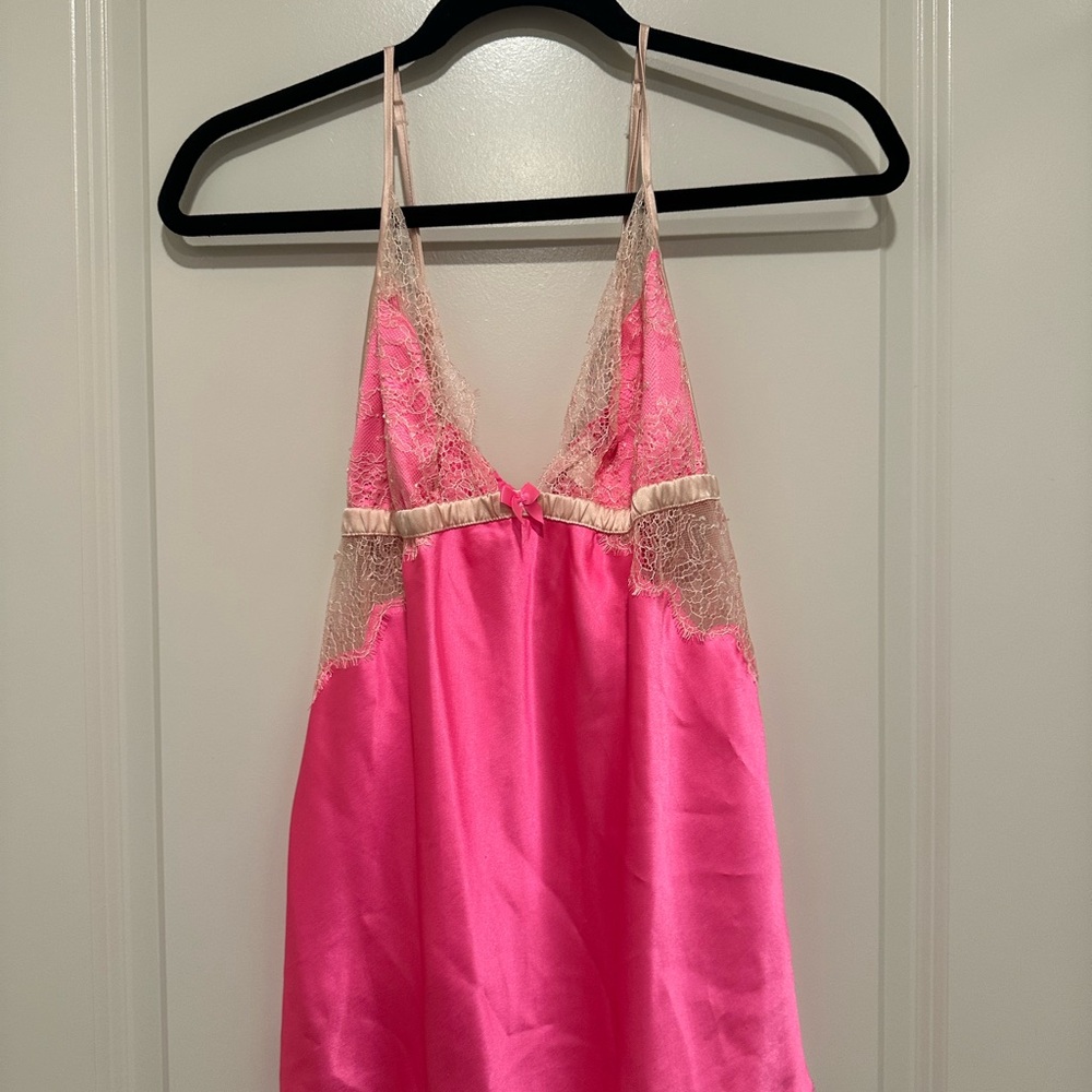 Victoria's Secret Pink and Cream Lace Chemise